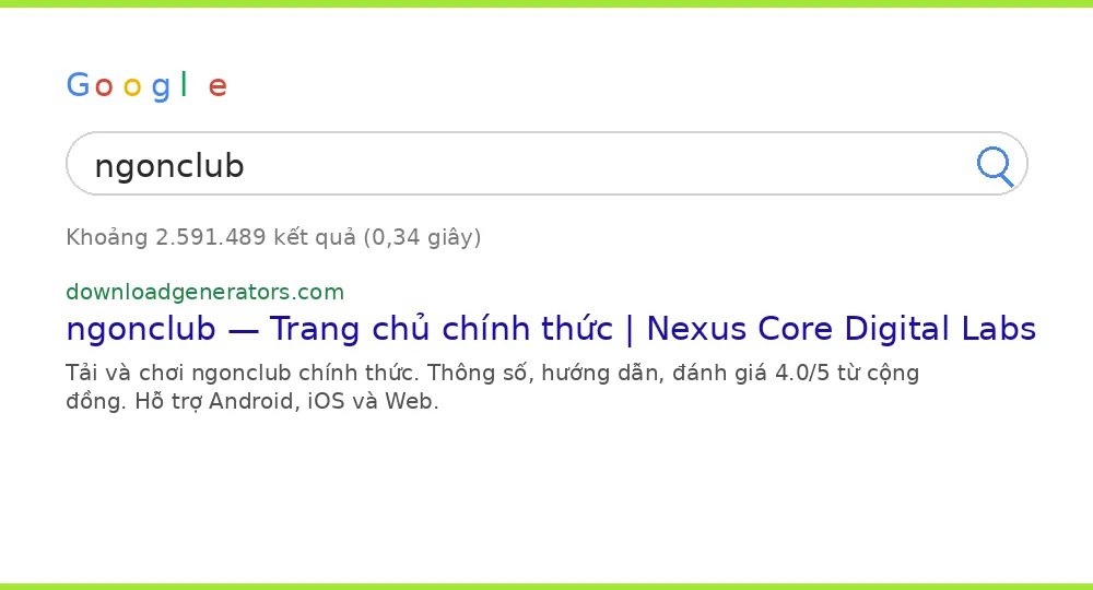 Cách tìm ngonclub trên Google